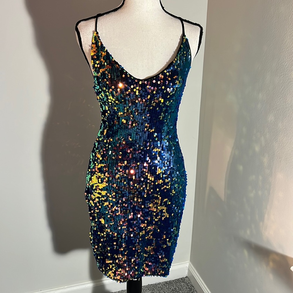 I.N. - Sequined Dress! Perfect for NYE or Holiday Party - Size 1